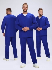 Костюм мужской ХАССП-База (тк.ТиСи,120), васильковый