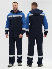 Костюм Эксперт-Антистат МВО NEW (тк.Смесовая,250) п/к, т.синий/васильковый