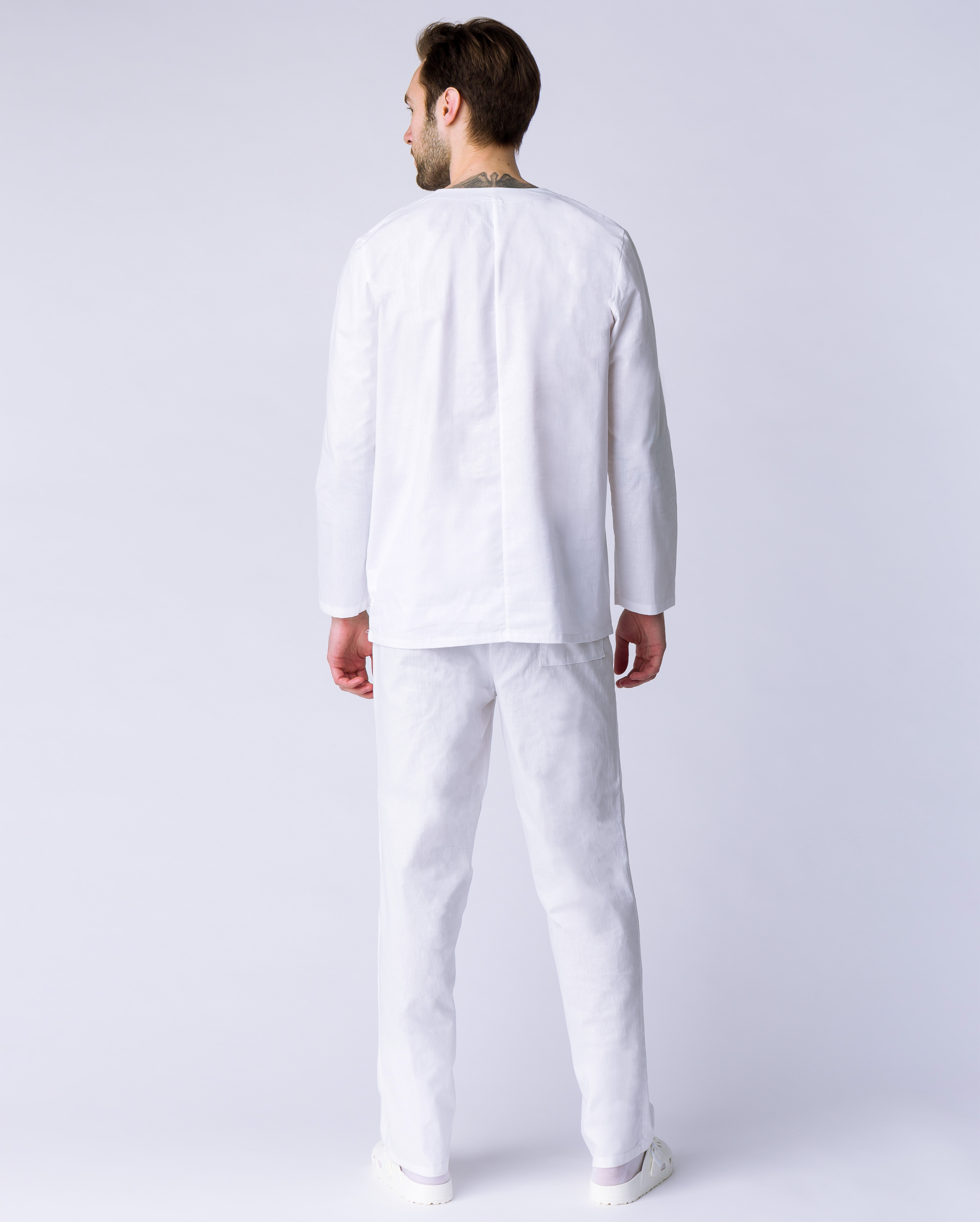 Костюм пекаря с длинным рукавом (тк.Бязь,145), белый