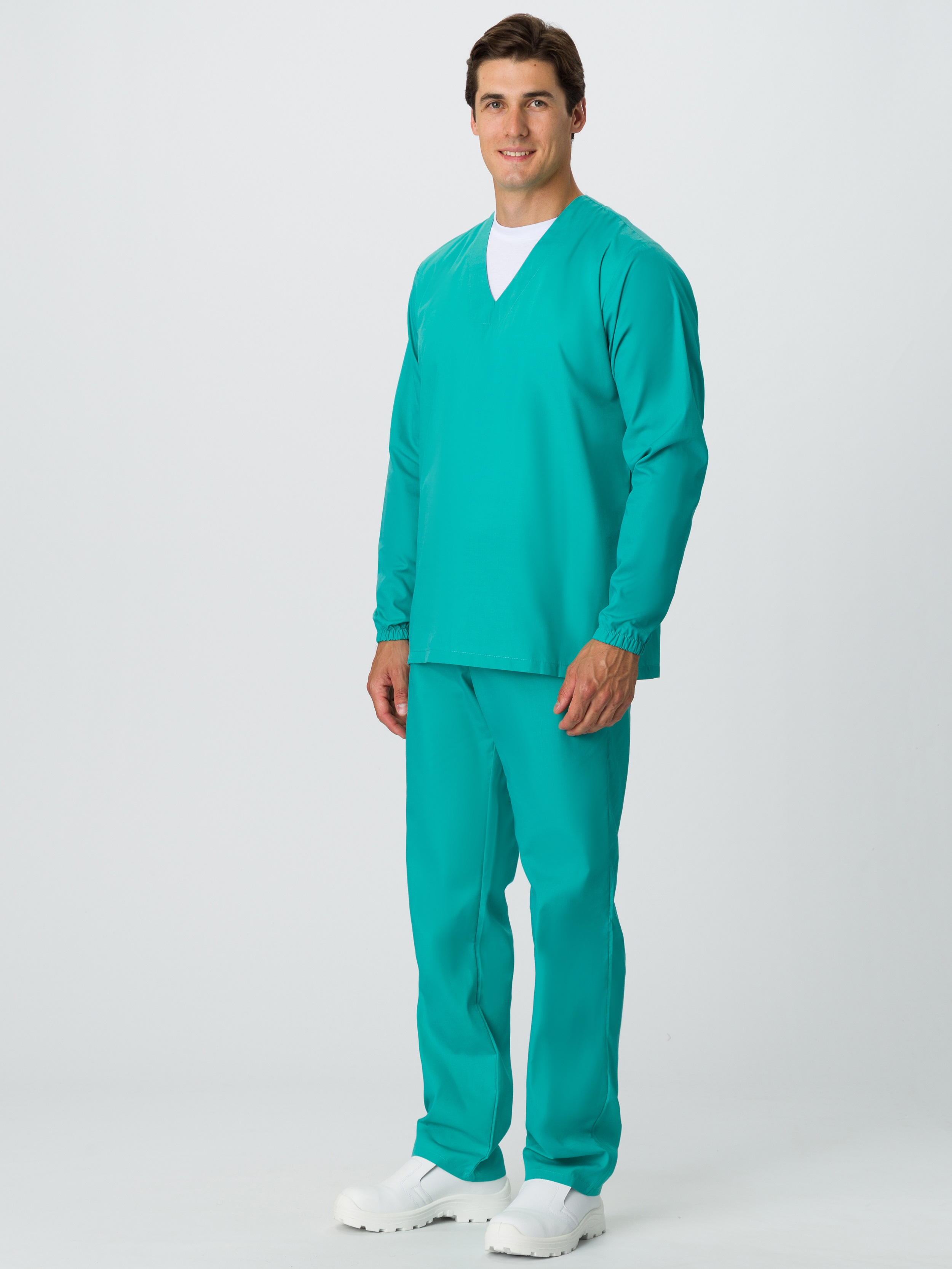 Костюм мужской ХАССП-База (тк.ТиСи,120), бирюзовый