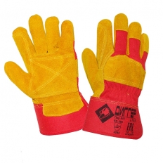 Перчатки ДИГГЕР спилковые комбинированные усиленные желтые (ПЕР611)