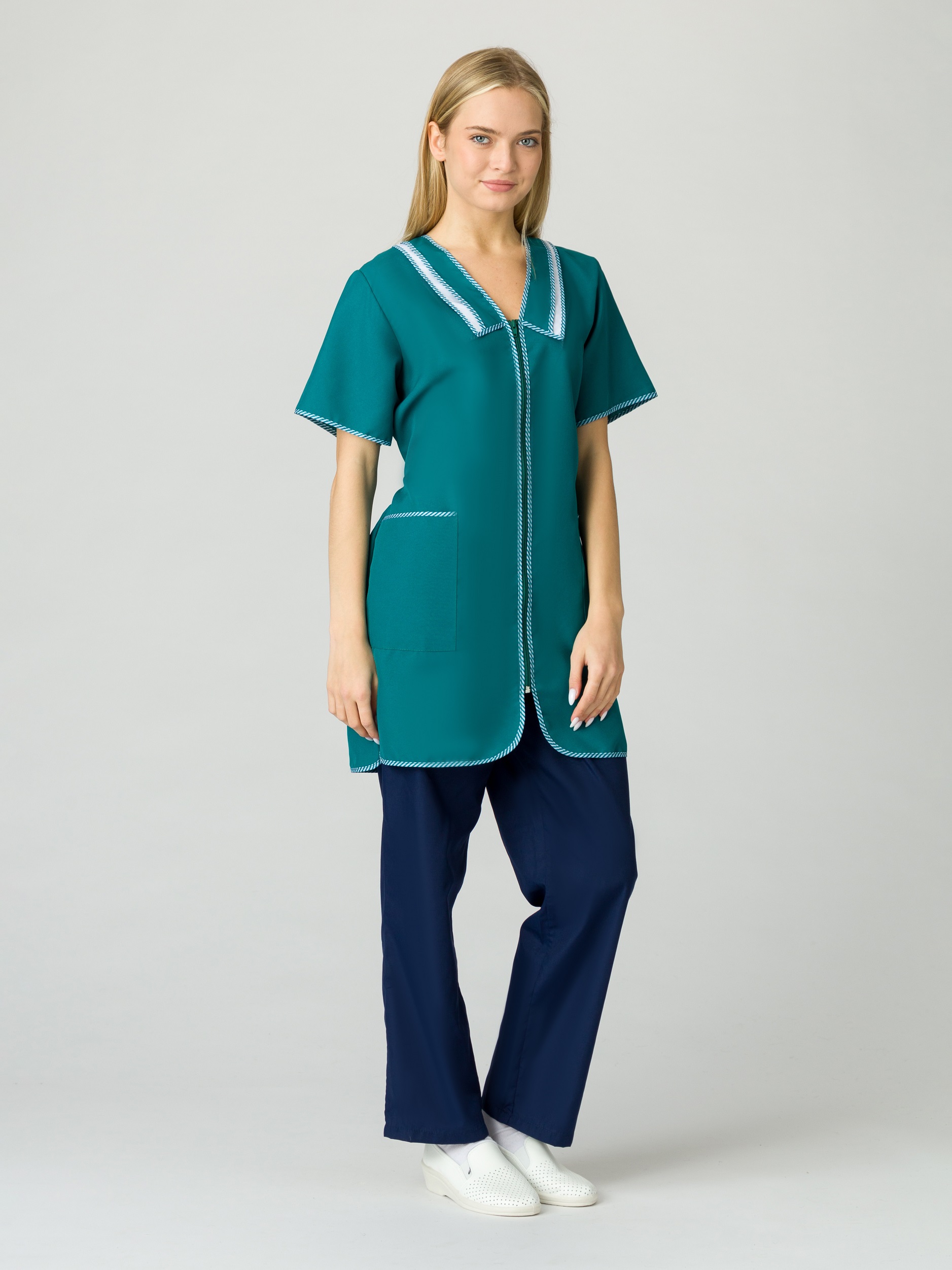 Халат женский Сакура (тк.Габардин), зеленый