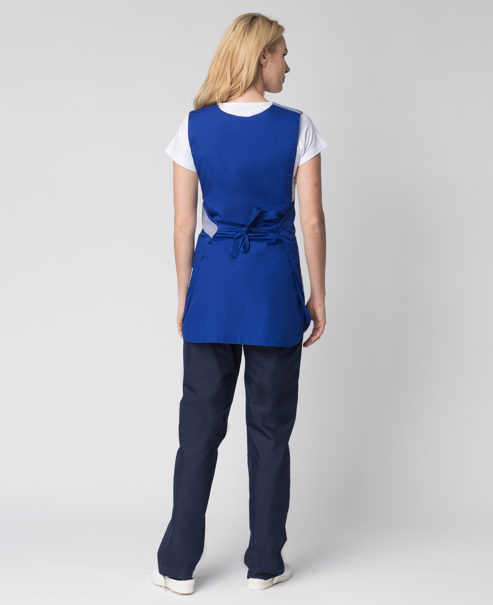 Фартук-сарафан Утро (тк.ТиСи), васильковый/полоска