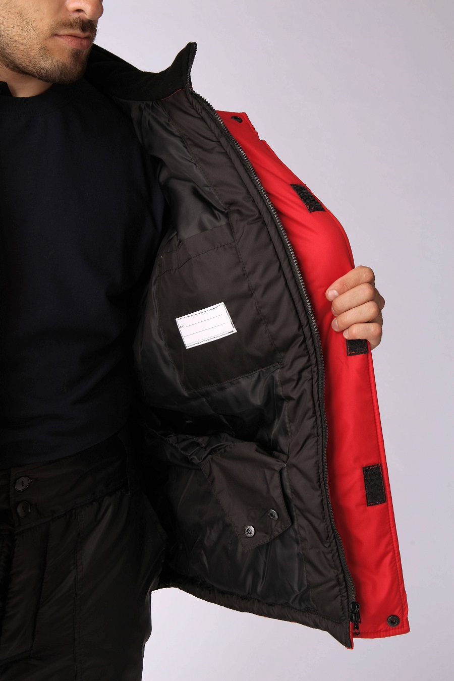 Куртка зимняя Европа (тк.Дюспо), красный/черный