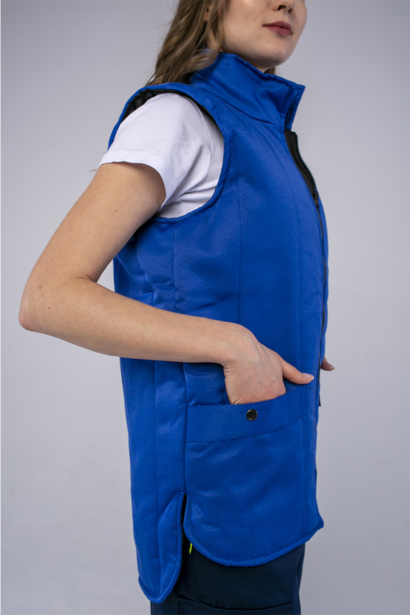 Жилет утепленный Универсальный (тк.Смесовая,210), васильковый