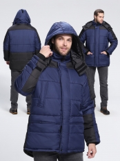 Куртка зимняя Европа (тк.Дюспо), т.синий/черный